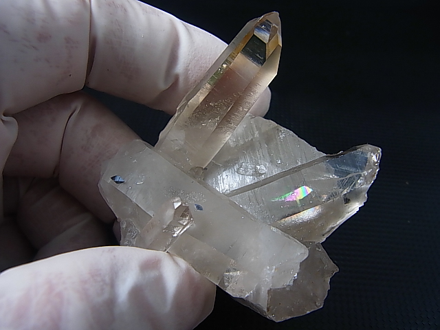 画像: ノルウェー産水晶クラスター（アナテース付き） 53.6g