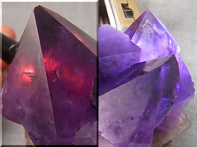 画像: キャビネットサイズ：ナイジェリア・ナサラワ産ダークパープルカラーアメジスト原石クラスター 850.0g