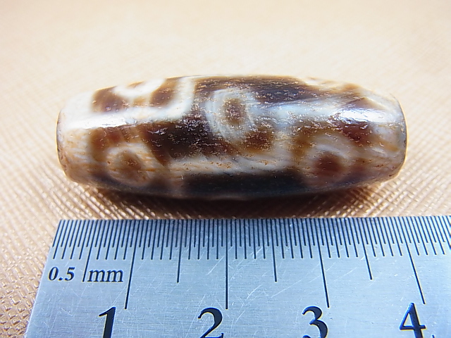 画像: 「九眼」（ドラゴンライン入り）現代天珠 直径約14.5×39mm