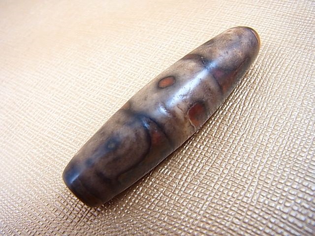 画像: ヴィンテージ：「蓮師法帽」西蔵（チベット）天珠 直径約12.5×48mm