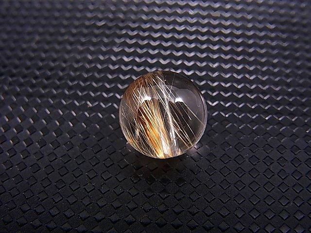 画像: ブラジル産キャッツアイ/タイチンルチル水晶粒売りビーズ 9.8mm