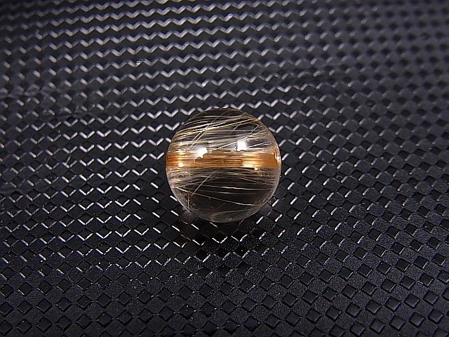 画像: ブラジル産キャッツアイ/タイチンルチル水晶粒売りビーズ 9.8mm