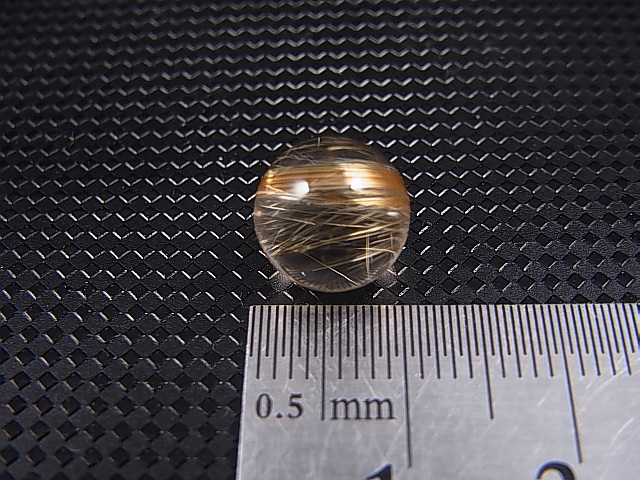 画像: ブラジル産キャッツアイ/タイチンルチル水晶粒売りビーズ 9.8mm