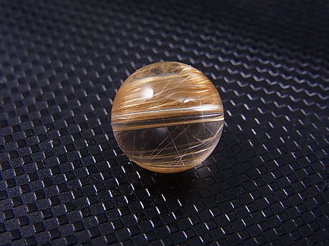 画像: ブラジル産キャッツアイ/タイチンルチル水晶粒売りビーズ 11.3mm