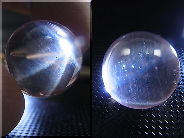 画像: マダガスカル産酸化チタン（ルチル）入りスターローズクオーツ丸玉（エンジェルフェザー） 19mm