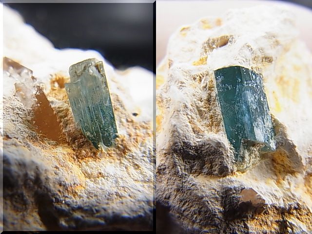 画像: ベトナム・タインホア産宝石品質アクアマリン付きカオリナイト 44.0g