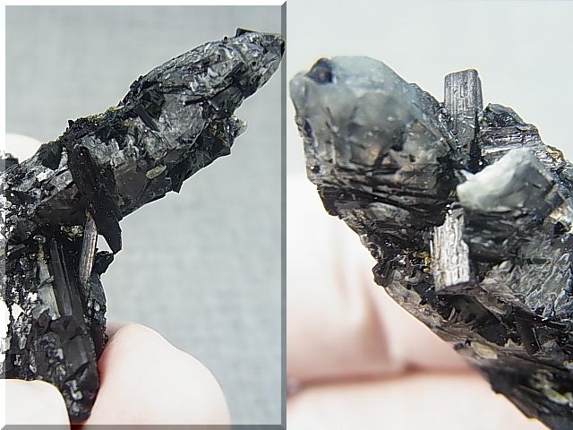 画像: 広西チワン族自治区産インターフェレンス（ブラックトルマリン）水晶 19.9g