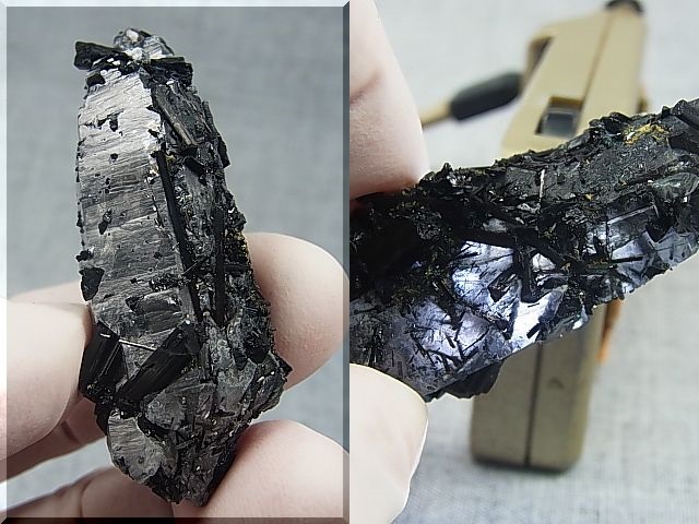 画像: 広西チワン族自治区産インターフェレンス（ブラックトルマリン）水晶 21.8g