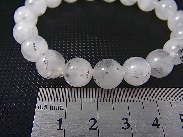 画像: ブラジル産マーカサイトイン水晶ブレスレット 10mm平均 内寸：約15.5cm