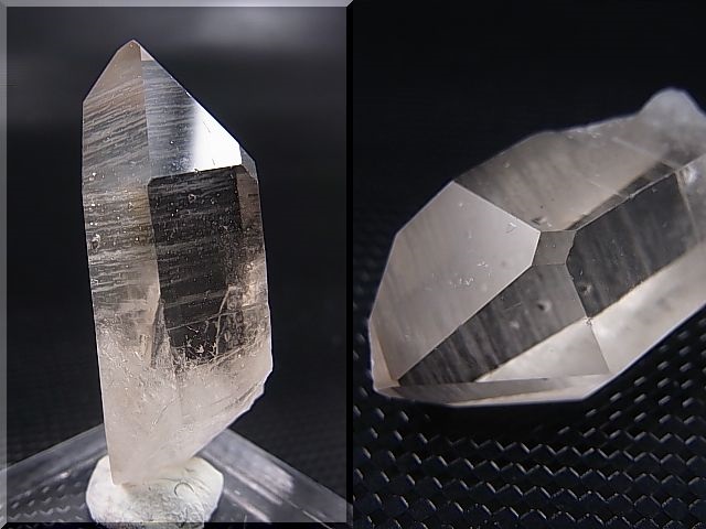 画像: ノルウェー産ウォータークリア・ライトスモーキー水晶ポイント 12.6g
