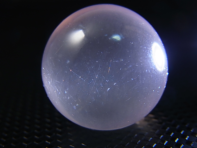 画像: マダガスカル産酸化チタン（ルチル）入りスターローズクオーツ丸玉（エンジェルフェザー） 20mm
