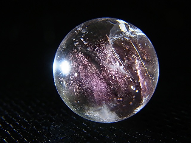 画像: マダガスカル産ピンクエンジェルラダー水晶丸玉 15mm