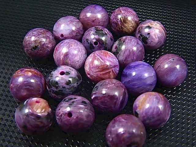 画像: ロシア産チャロアイト粒売りビーズ 11.5mm平均