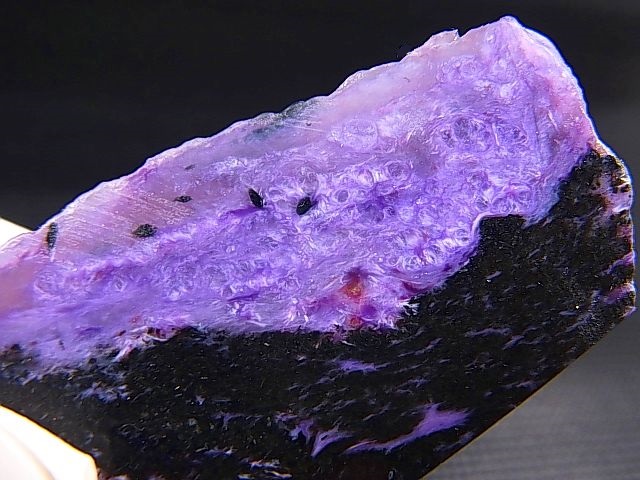 画像: ロシア産チャロアイト研磨原石スラブ（1面未研磨） 36.8g