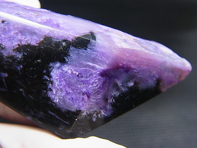 画像: ロシア産チャロアイト研磨原石スラブ（1面未研磨） 36.8g