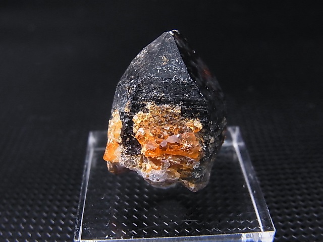 画像1: 福建省産スペサルティンガーネット付きスモーキー水晶原石 8.9g