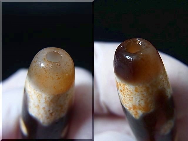 画像: 「三眼」現代天珠 直径約11×38.5mm