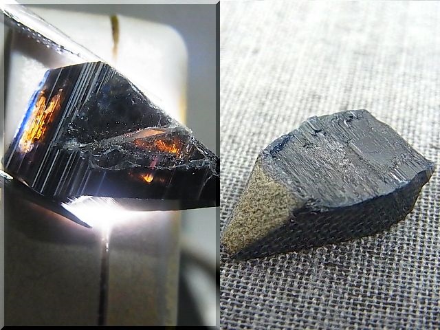 画像: ノルウェー産アナテース原石結晶（レッド＆ブルー透過） 1.8g