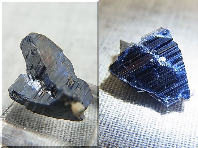 画像: ノルウェー産アナテース原石結晶（ブルー透過/照射） 1.3g