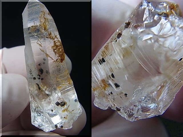 画像: オシガハエ（尾小八重）産水晶ポイント（錫石インクルージョン） 13.8g