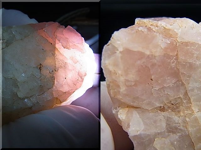 画像: 福島県桜石山産ローズクォーツ（紅石英）原石 121.1g