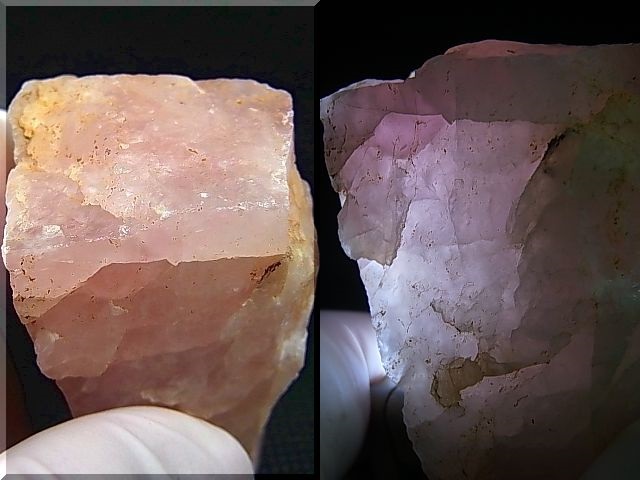 画像: 福島県桜石山産ローズクォーツ（紅石英）原石 74.4g