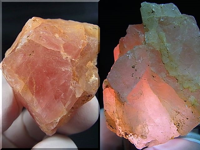 画像: 福島県桜石山産ローズクォーツ（紅石英）原石（ディープカラー） 68.3g