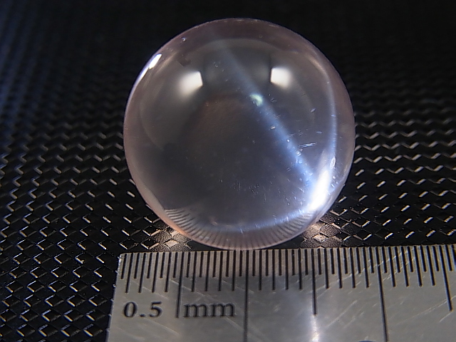画像: マダガスカル産酸化チタン（ルチル）入りスターローズクオーツ丸玉（エンジェルフェザー） 18mm