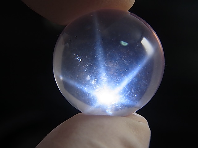 画像1: マダガスカル産酸化チタン（ルチル）入りスターローズクオーツ丸玉（エンジェルフェザー） 17.5mm