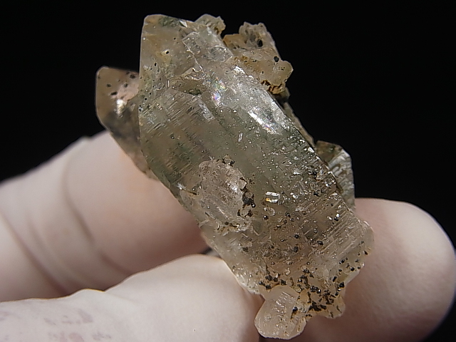 画像: インド・マニハール産アナテース付き水晶（多連晶） 18.0g