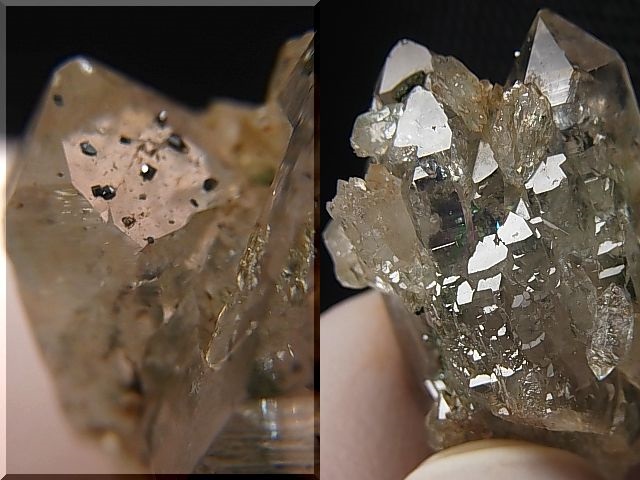 画像: インド・マニハール産アナテース付き水晶（多連晶） 18.0g