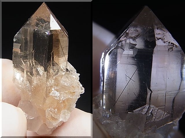 画像: インド・マニハール産ウォータークリアライトスモーキー水晶（ゴールドルチル入り） 15.9g