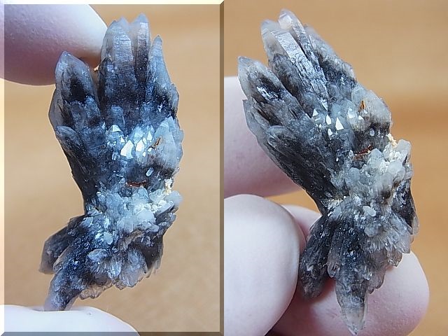 画像: 尾平鉱山産クローライト入り水晶（連晶） 7.3g