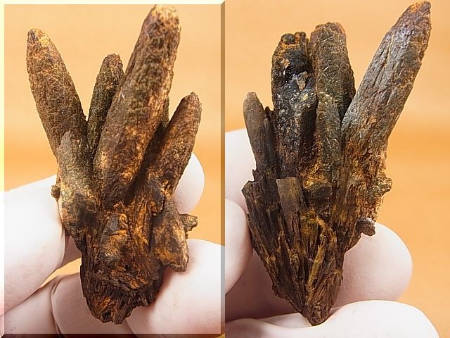 画像: 柿野鉱山産緑水晶（ヘデンベルガイト/緑閃石入りインターフェレンス型/連晶） 18.4g