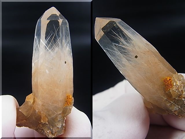 画像: 川上村産角閃石入り水晶ポイント 8.2g