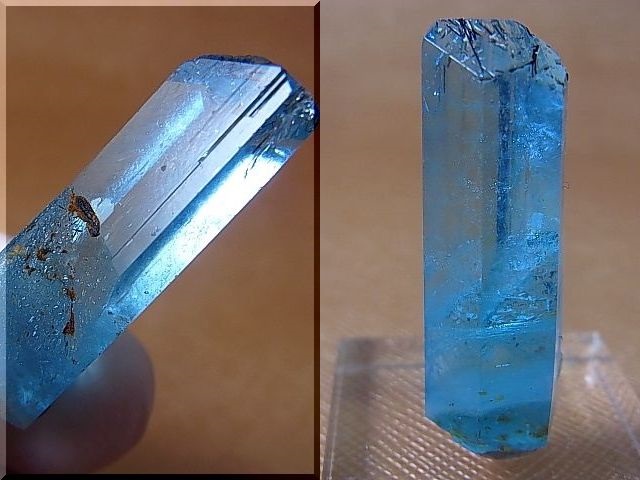 画像: ジェムグレード宝石需要品質：ベトナム産アクアマリン柱状結晶原石（ブラックトルマリン付き） 34.0カラット