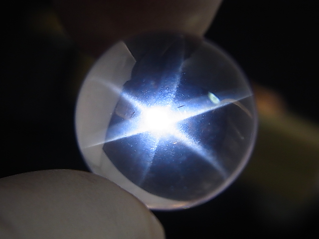 画像1: マダガスカル産酸化チタン（ルチル）入りスターローズクオーツ丸玉（エンジェルフェザー） 18mm