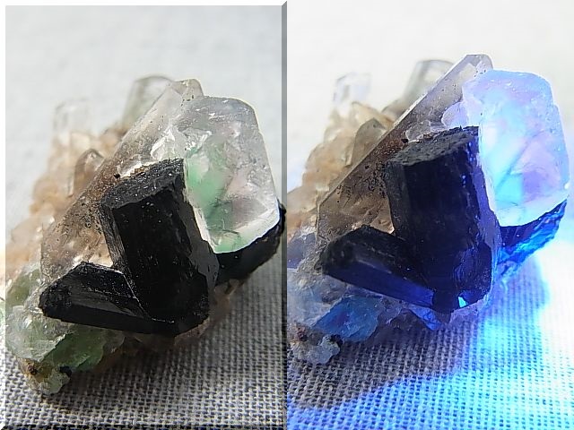 画像: ナミビア・エロンゴ産フローライト＆ショール＆水晶原石 16.7g