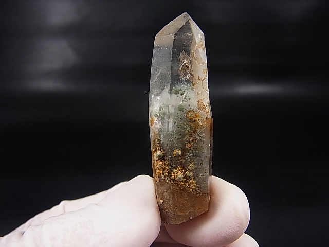 ハイクオリティ✨まりも入り水晶ポイント 尾平産まりも＆ファントム水晶ポイント 13.2g - パーフェクト