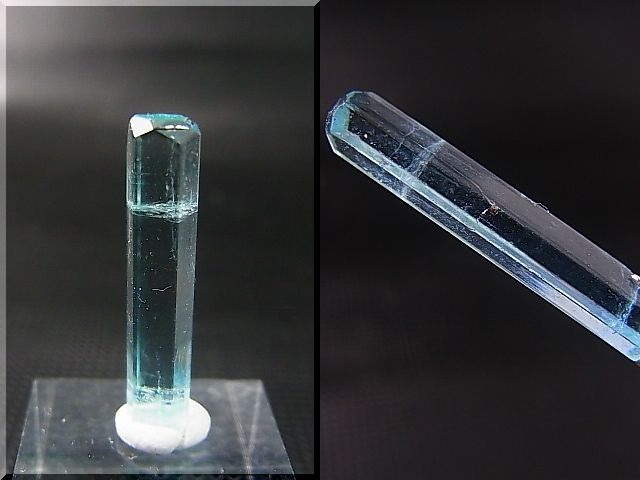 画像: ジェムグレード宝石需要品質：ベトナム産アクアマリン柱状結晶原石 4.0カラット