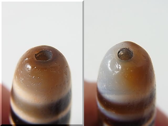 画像: 「三眼」（ドラゴンライン入り）現代天珠 直径約14×57mm