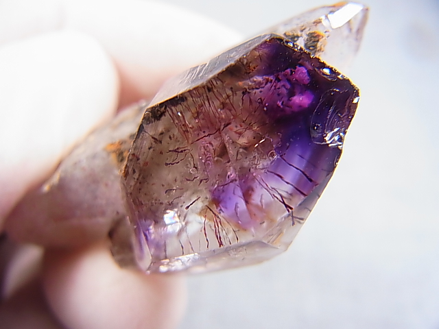 画像: ジンバブエ産シャンガーンアメジスト原石（エレスチャル/セプター/水晶付き） 13.7g