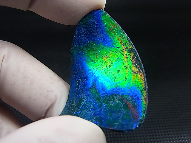 画像: アフガニスタン産スーパーイリデッセンス・ローマングラス（ブルーグリーン） 3.4g