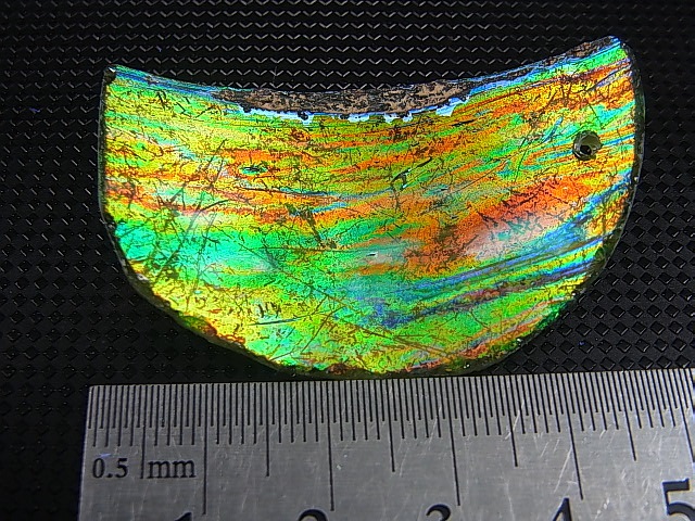 画像: アフガニスタン産スーパーイリデッセンス・ローマングラス（オレンジグリーン） 7.1g