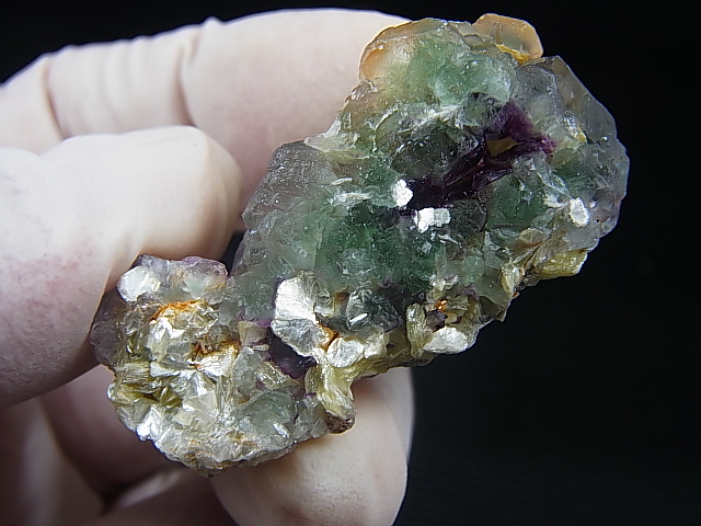 画像: ナミビア・エロンゴ産フローライト＆モスコバイト＆ハイアライト原石 19.3g