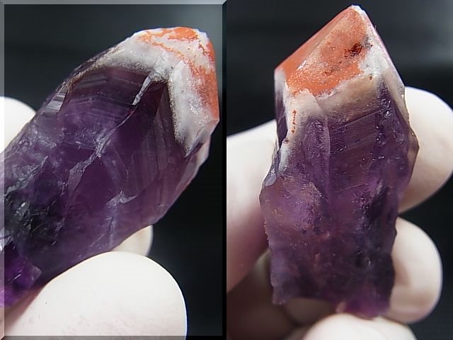 画像: ドイツ・ザクセン州産レッドキャップアメジスト原石 18.1g