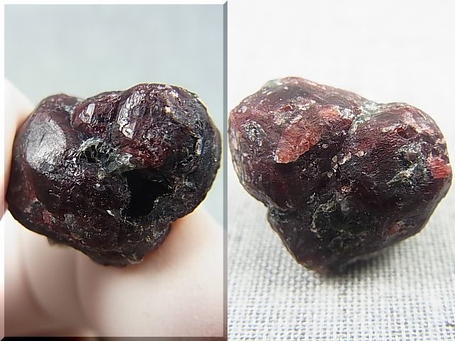 画像: フィンランド・ヘルシンキ産アルマンディンガーネット双晶原石 8.9g