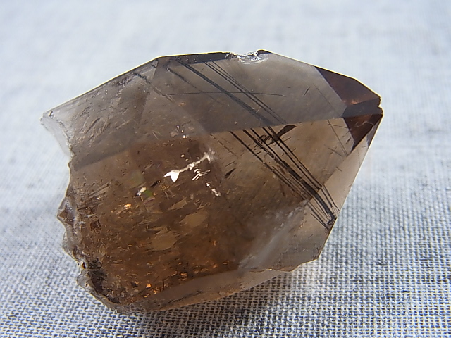 画像: ノルウェー産コッパールチル入りスモーキー水晶原石 24.9g