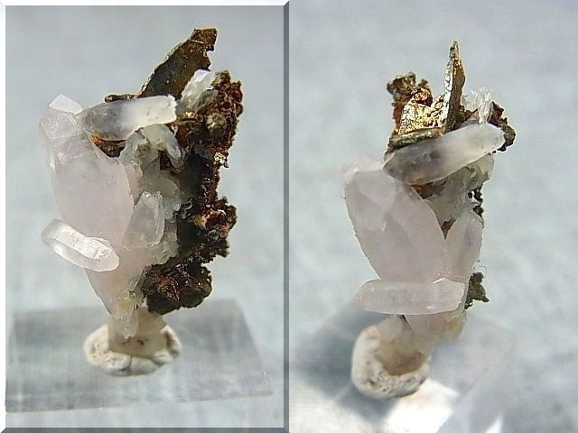 画像: ルーマニア産水晶（アメジスト）＆アルセノパイライト原石 2.4g