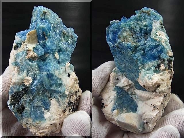 画像1: キャビネットサイズ：ベトナム・タインホア産アクアマリン/カオリナイト原石（マッシブ） 322.7g